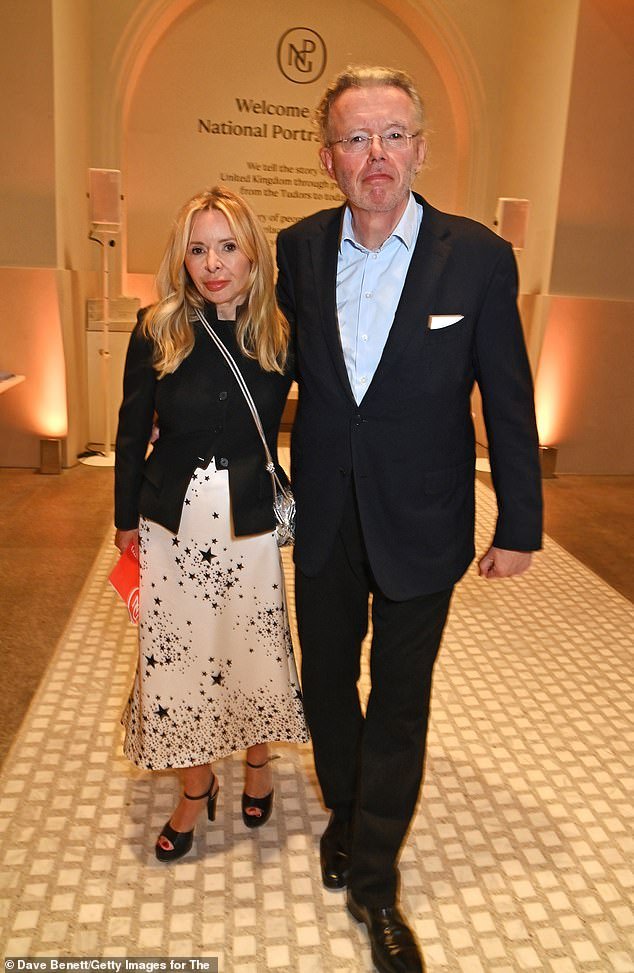 The National Gallery and other arts organizations have received tens of millions of pounds in donations from the Rausings (pictured at the National Portrait Gallery's reopening celebration in June 2023)