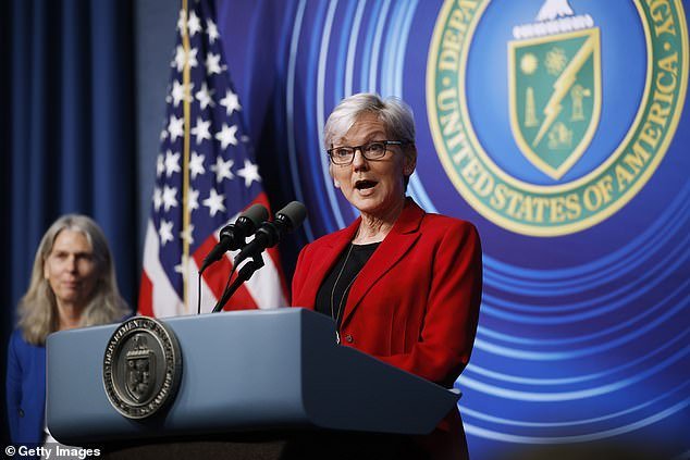 US Secretary of Energy Jennifer Granholm pictured with Jill Hruby, head of the National Nuclear Security Administration, as the pair announced the development of the W93 this week