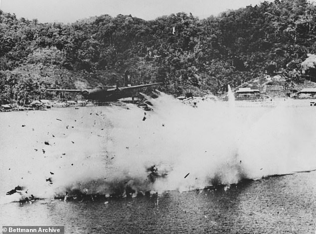 There is no footage of the crash of Joe Biden's uncle's plane.  This photo shows a Douglas A-20 Havoc medium bomber being shot down by anti-aircraft fire during an attack on the Imperial Japanese seaplane base and port installations at Sekar Bay on 22 July 1944 at Kokas in Dutch New Guinea, Dutch East Indies.