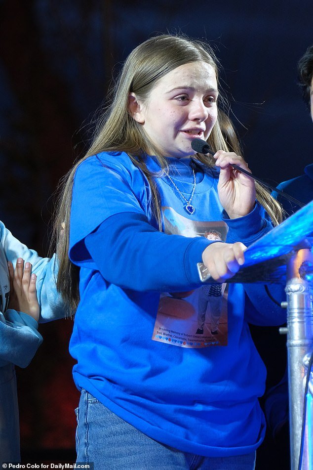 Bobby's heartbroken girlfriend Hailey described him as 'the bravest kid' at vigil for murdered 14-year-old