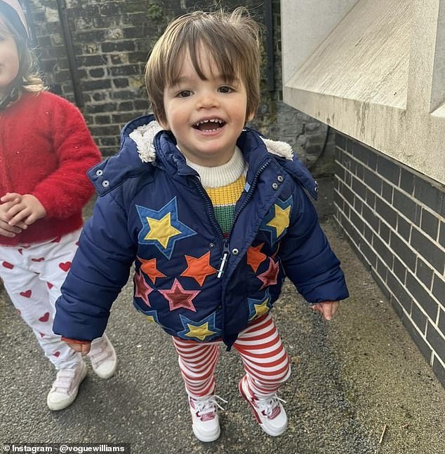 Otto smiled brightly again, dressed in trendy white and red striped leggings and a blue jacket covered in colorful stars