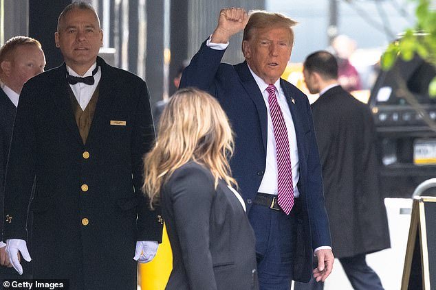 The former president, 77, stepped out of Trump Tower with his communications aide and entered a motorcade in preparation for the final part of the grueling jury selection process.