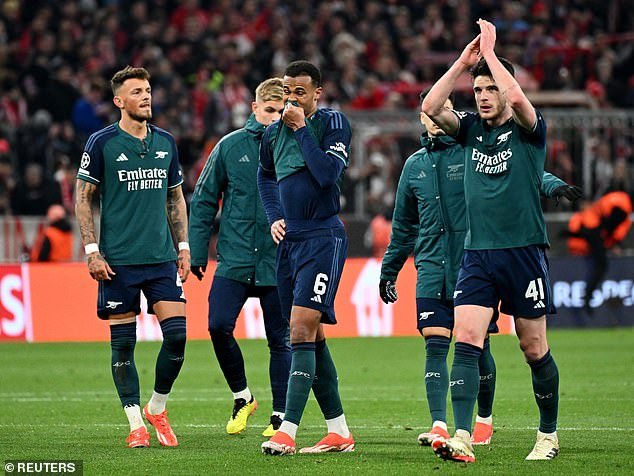 Gunners were then eliminated from the Champions League after a 1-0 defeat at Bayern Munich