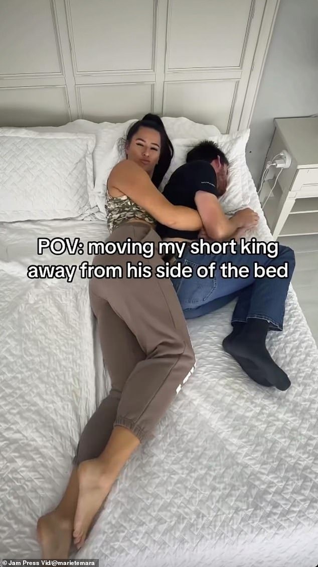 In an Instagram post, Marie showed what it was like to sleep in a bed with a 'short king'