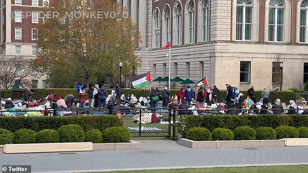 Students at the Ivy League college rebuilt the pro-Palestinian encampment Friday morning as they vowed to oppose the 'silence' of college officials
