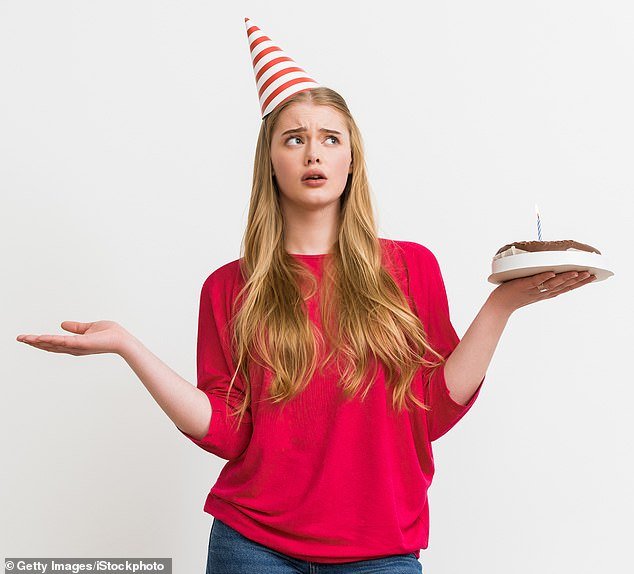 John's light-hearted post, shared last week, featured two photos of the incident, alongside a caption that read: 'Confusion of my wife's 30th birthday cake' (stock image)