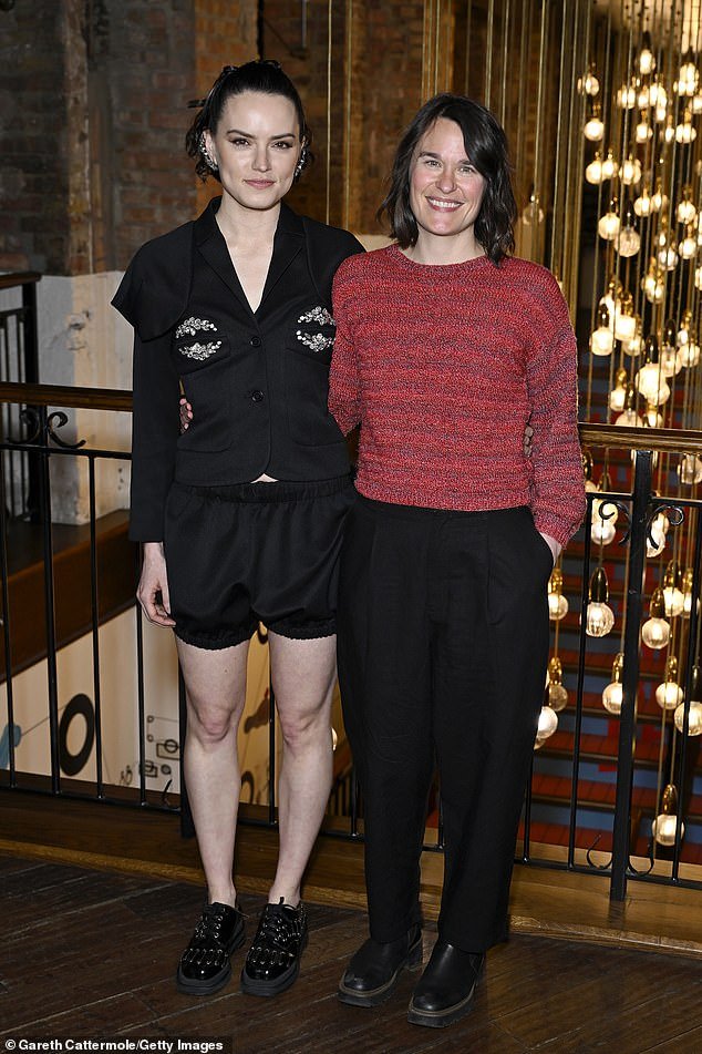 Daisy, who plays the socially awkward Fran in the film, was also joined by director Rachel Lambert as they posed for snaps together.
