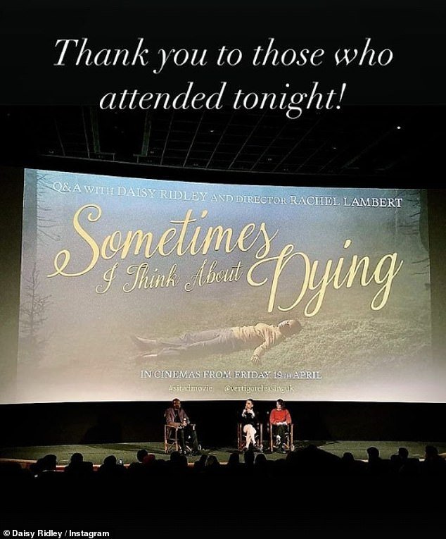 After attending the screening, which also featured a Q&A from Daisy and Rachel, the star took to her Instagram Story as she thanked fans for taking part