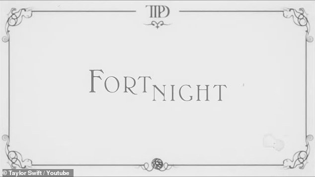 Then a title card appeared with 'Fortnight' mimicking the beginning of a silent movie