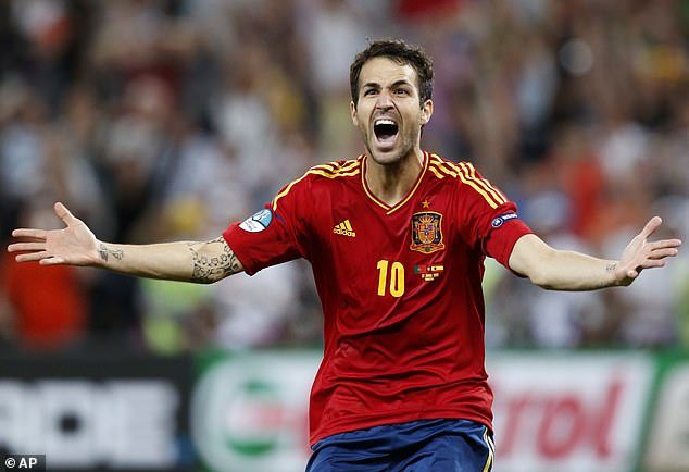 Fabregas was annoyed after Ramos took the ball from him for a penalty against Croatia