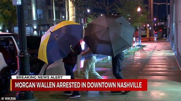 Wallen's bond was set at $15,250.  He was seen being protected by umbrellas as he was released from the Davidson County Jail around 3:30 a.m. earlier this month