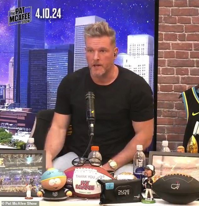 ESPN's Pat McAfee raved about Swift and Travis Kelce on his show in light of the release