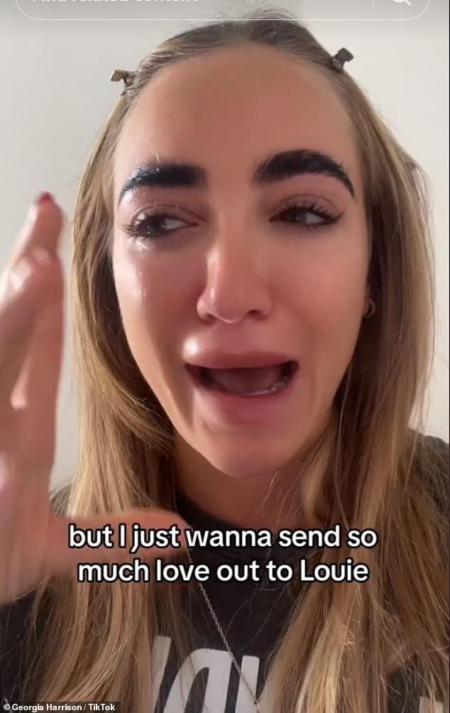 The outing comes after Georgia burst into tears on Tuesday when she shared a very emotional video on TikTok