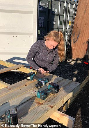 Her interest in DIY stems from helping her father as a child, working at hardware stores during college and for a few years after leaving in 2019.