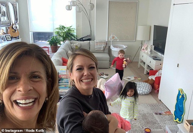 Hoda's living room looked very different in this selfie she took with her Today co-host Dylan Dreyer a few years ago