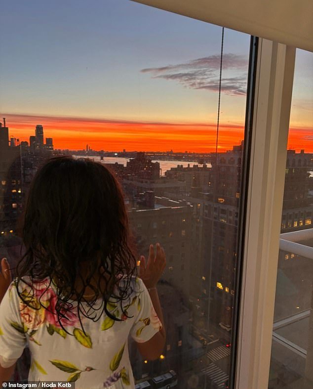 In a sweet Instagram photo, Hoda's daughter admired the Manhattan sunset from one of the apartment's large windows