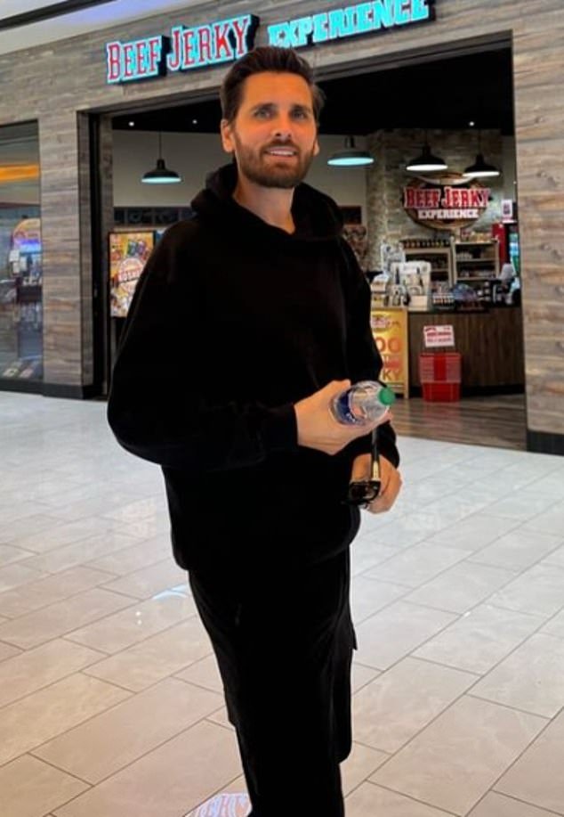 But sources say the 'public outcry' was a wake-up call to get help after taking Ozempic, with Scott turning to a nutritionist to help with his weight - pictured looking healthier on March 28 .