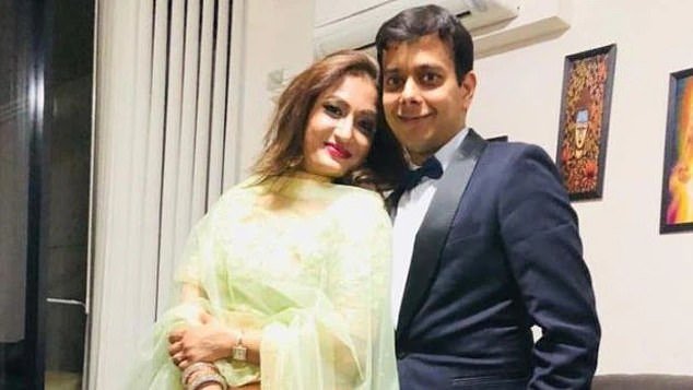 He and the number of companies owned by him and his wife, Nikita Patel Sharma (left), are banned from providing NDIS services or managing NDIS funds
