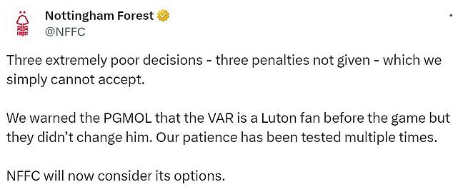 1713713864 687 Nottingham Forest release incredible statement blasting three extremely poor decisions