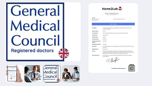 Home2Lab claimed the medics are all registered with the General Medical Council – the body responsible for overseeing doctors.  The regulator's professional standards require doctors to always provide accurate information that is not false or misleading.  This means that 'reasonable steps are taken' to ensure that information is never deliberately omitted and that the risk of harm is not minimized or downplayed.