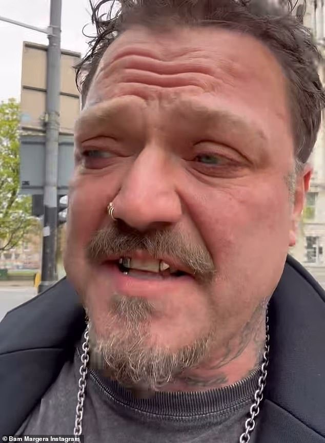 Bam complained that his latest facial tattoo was 'f*****g crooked'