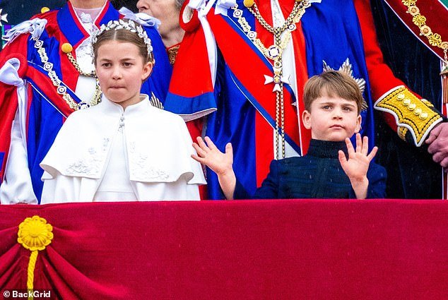 Prince Louis missed part of the coronation service because his parents thought it went on a little too long, but he wasted no time entertaining the crowds during the flypast