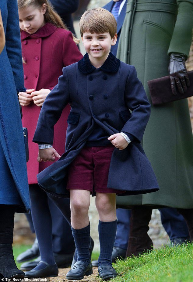Prince Louis smiled for everyone during his first church outing on Christmas Day