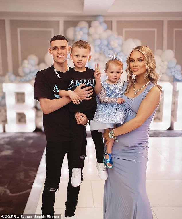 The Manchester City midfielder, 23, and his high school sweetheart, 22, celebrated the exciting news with a lavish baby shower this weekend