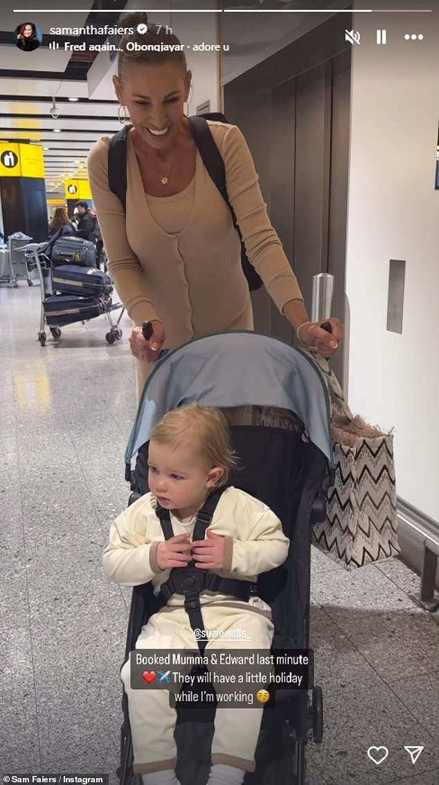 The reality star took to her Instagram Stories and shared a clip of her mother Susie taking Edward to the airport