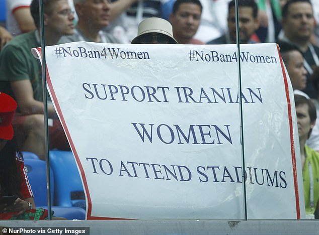 Activists had called on Iran to completely lift a ban on women attending matches that had been in place since the 1979 Islamic revolution (file image)