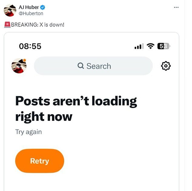 One X user shared on the platform that he could post via the app, but not via the website.  Another shared a screenshot showing their messages not loading