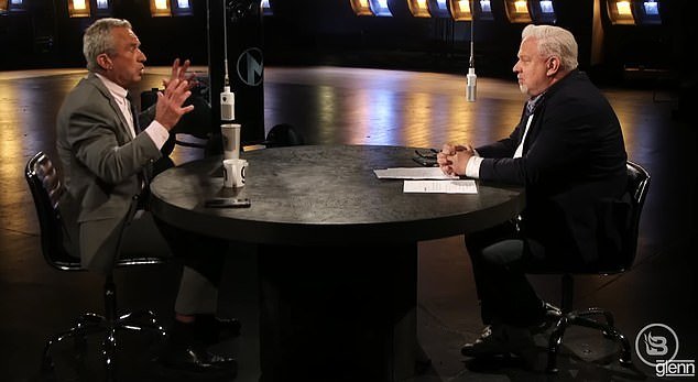 Both Kennedy (left) and Glenn Beck (right) expressed anger at the US government's response to the COVID-19 pandemic