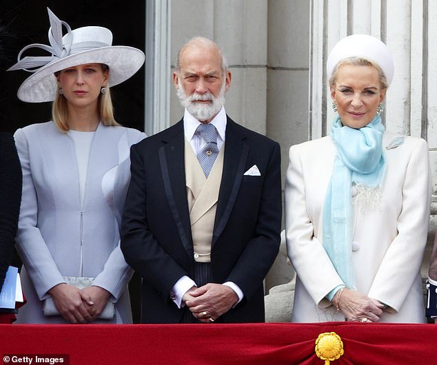 She has moved back in with her parents, Prince and Princess Michael of Kent (pictured together at Trooping the Color in 2013