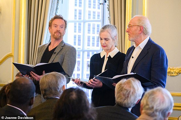 Lewis and McGovern were joined by film veteran Charles Dance in a recital of selected verses by poets Elizabeth Bishop, Emily Dickinson, TS Eliot, Robert Frost and Robert Lowell