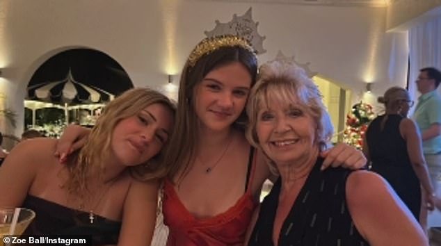 The presenter flew to the Caribbean island with her loved ones - including son Woody, daughter Nelly and mother Julia - for a tropical New Year's holiday in December