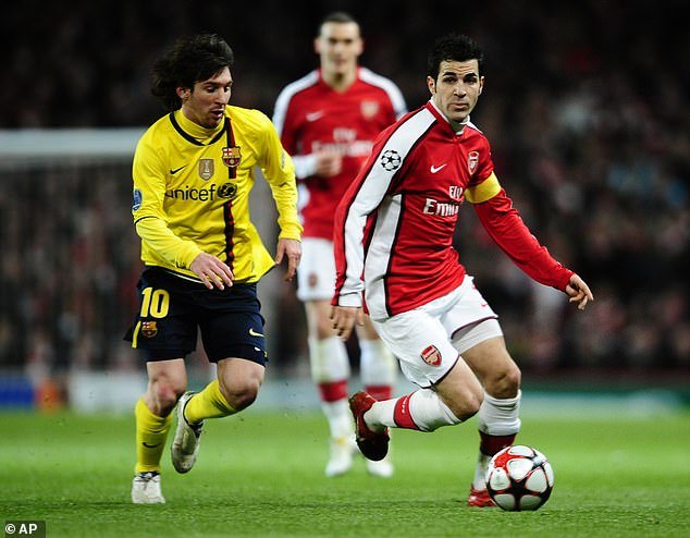 Fabregas started his career at Barcelona's academy, La Masia, but struggled for first-team opportunities and moved to Arsenal in September 2003 before becoming their captain.