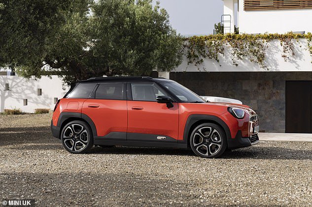 It takes styling cues from the Cooper and Countryman, with the front of the Cooper and the hips of the Countryman, with the classic Mini face that is so recognizable