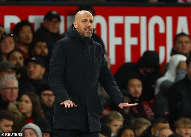Man United manager Erik ten Hag tells his players to calm down as Sheffield United threatens to score again