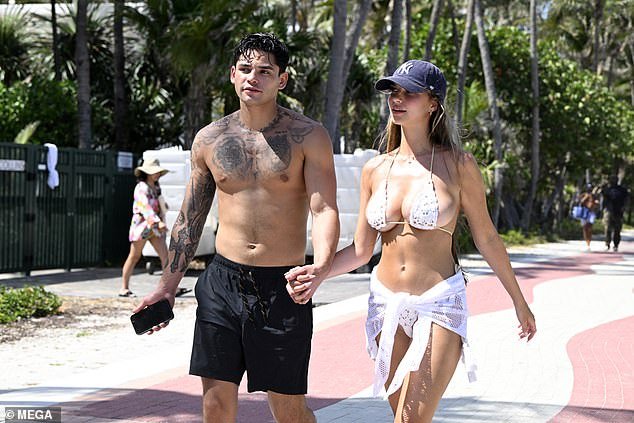 Garcia and Boor take a walk in Miami Beach just days after the fight at Barclays Center
