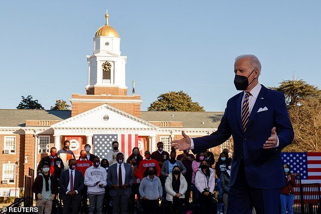 President Joe Biden visited Morehouse College in January 2022 to talk about voting rights