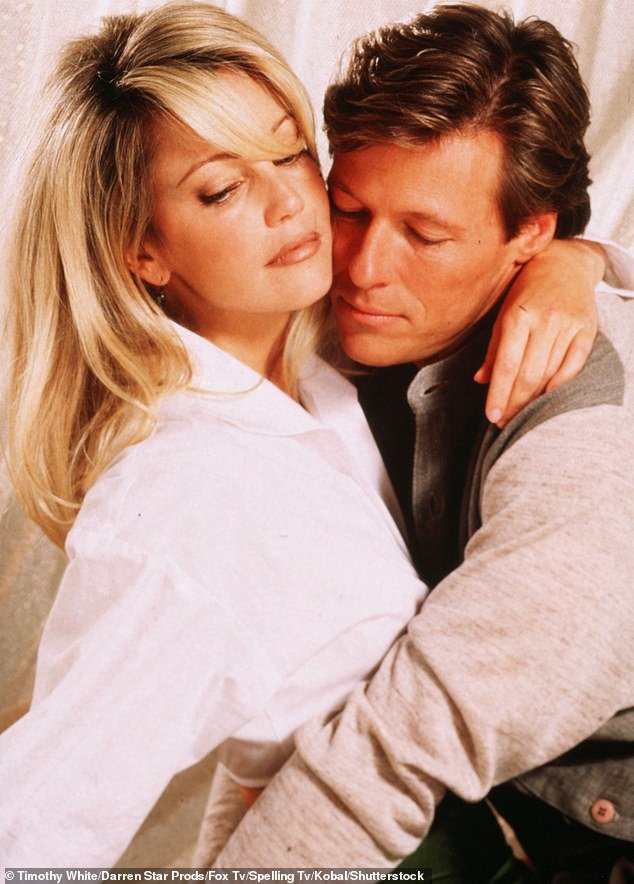 His TV wife Heather Locklear, who shot to fame with him on the original series in the 1990s, is confirmed to be reprising her old role of Amanda;  they are depicted on the first show