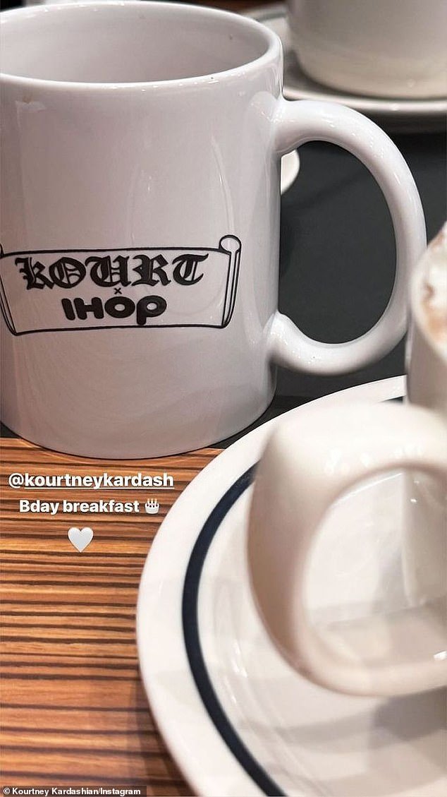 Kourtney captioned the post: '@kourtneykardash Birthday Breakfast'