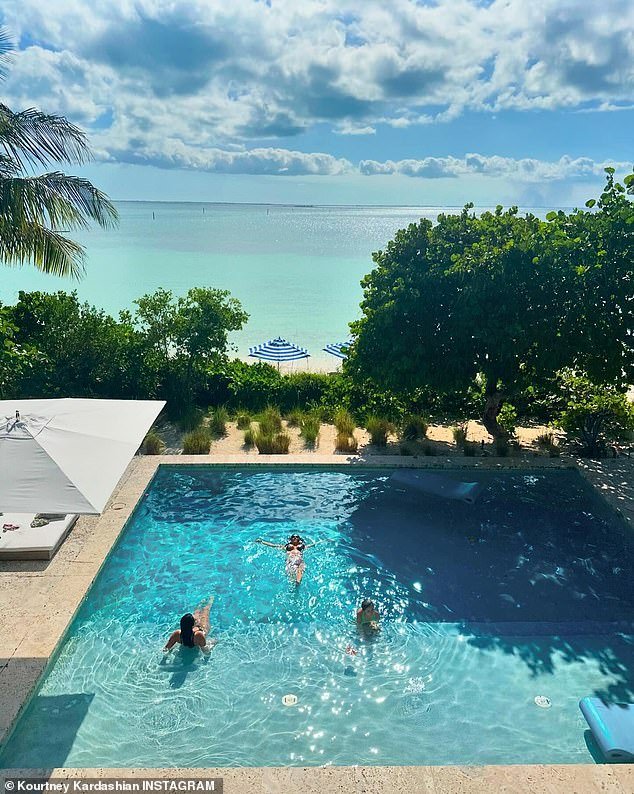 Kourtney happily showed off her post-baby body in photos taken during her family vacation in Turks and Caicos, which she posted to Instagram this week