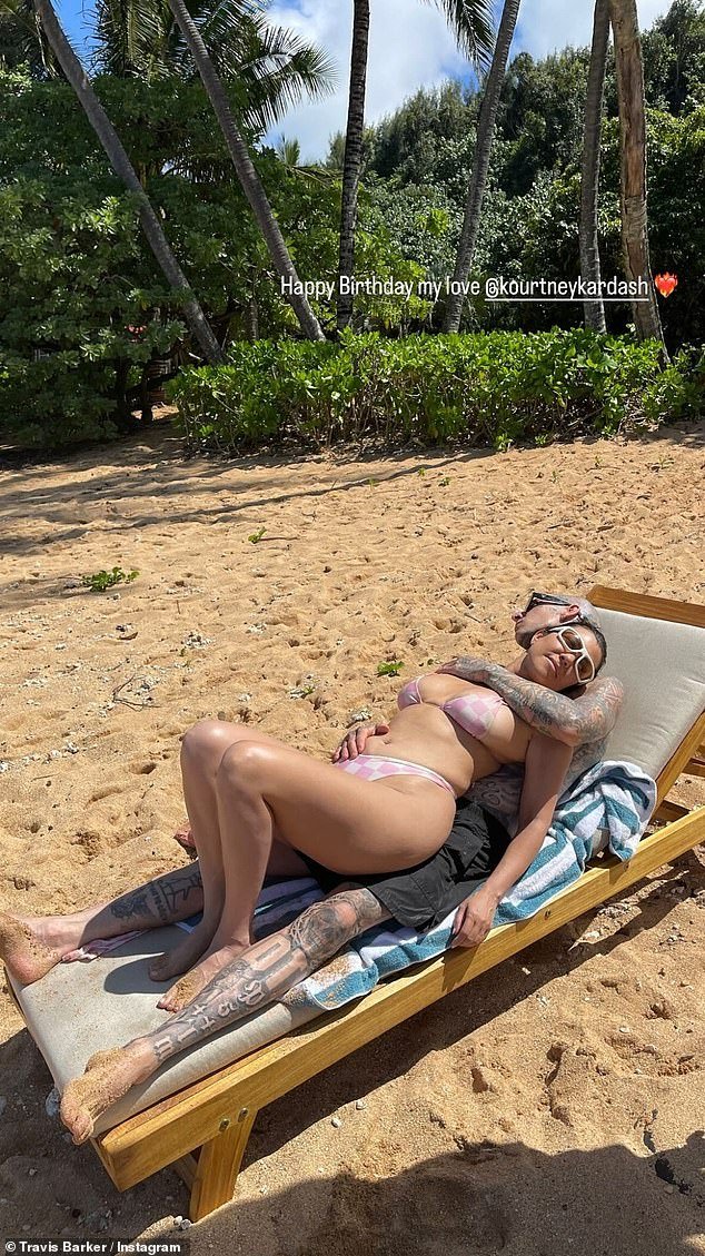 Travis shared his love for his wife Kourtney on her 45th birthday