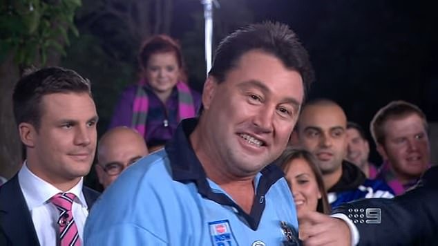 Former Footy Show boss Glenn Pallister said Hill (pictured during a more recent appearance on the show) was the first player with the personality needed to become a real TV star