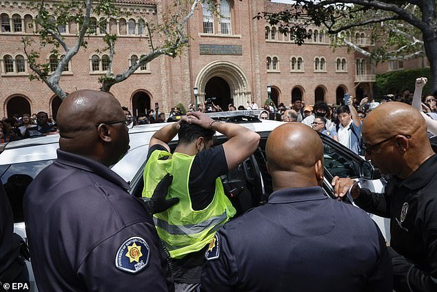 USC sent a message that the Los Angeles Police Department has been called in to assist in evacuating the campus