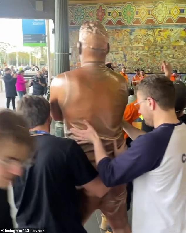 'It was actually one of the greatest moments of my life to have a statue in my honor in Narre Warren.  People loved it.  I had pictures of people cleaning it with spray and covering it, they respected it,” Fevola added