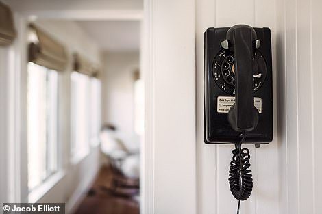As an ode to the history of the estate, she had a rotary telephone hanging on the wall