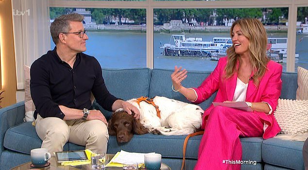 The ITV star spoke to a guest about his late dog saving his life when she was forced to deliver her lines to co-presenter Ben Shephard