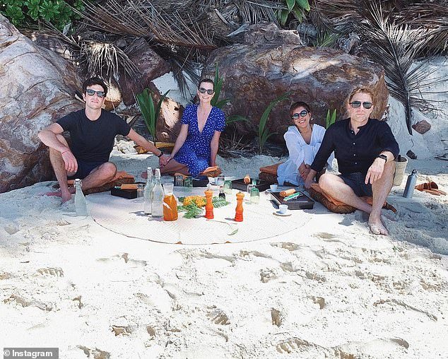 Butterfield counts supermodel Karlie Kloss and husband Josh Kushner among his friends and photos show him and Rubio relaxing on the beach with the couple in 2018
